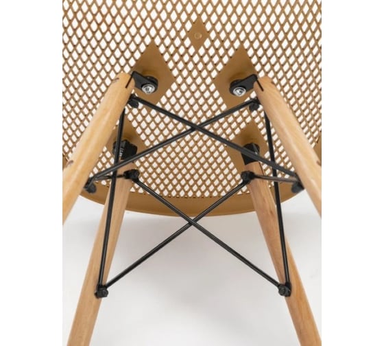 Стул LEON GROUP ажурный eames dsw, горчичный, 1 шт. LEON1801A-GOR1