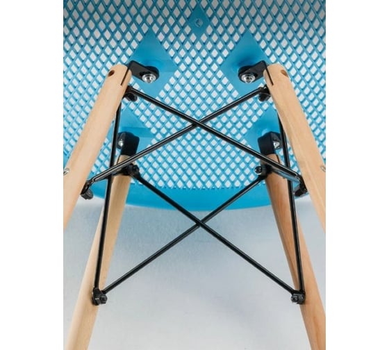 Стул LEON GROUP ажурный eames dsw, голубой, 1 шт. LEON1801A-BLU1