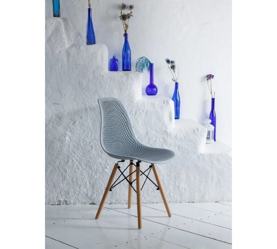 Стул LEON GROUP ажурный eames dsw, светло-серые, 1 шт. LEON1801A-LG1