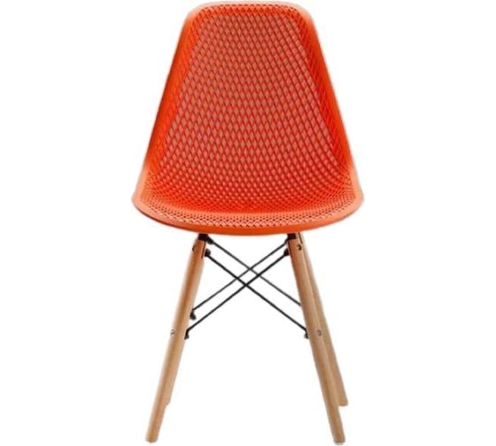 Стул LEON GROUP ажурный eames dsw, оранжево-красный, 1 шт. LEON1801A-RED1 1
