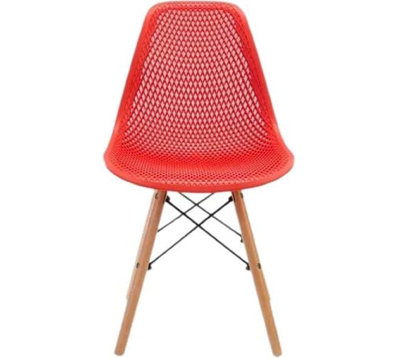 Стул LEON GROUP ажурный eames dsw, красный, 1 шт. LEON1801A-DRED1 1