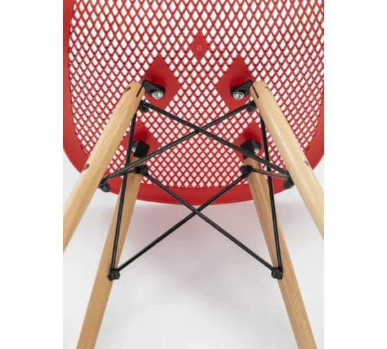 Стул LEON GROUP ажурный eames dsw, красный, 1 шт. LEON1801A-DRED1