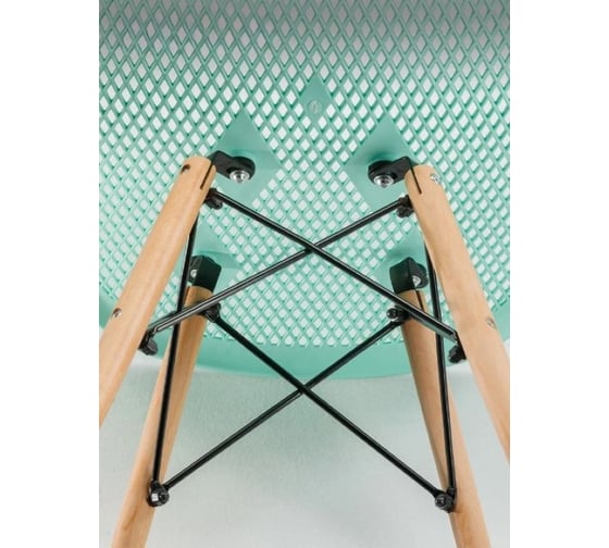 Стул LEON GROUP ажурный eames dsw, мятный, 1 шт. LEON1801A-GR1