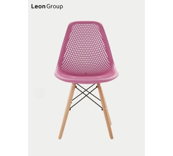 Стул LEON GROUP ажурный eames dsw, светло-сиреневый, 1 шт. LEON1801A-PIN1
