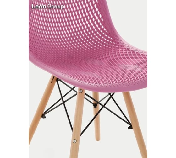 Стул LEON GROUP ажурный eames dsw, светло-сиреневый, 1 шт. LEON1801A-PIN1