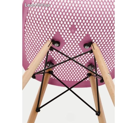 Стул LEON GROUP ажурный eames dsw, светло-сиреневый, 1 шт. LEON1801A-PIN1