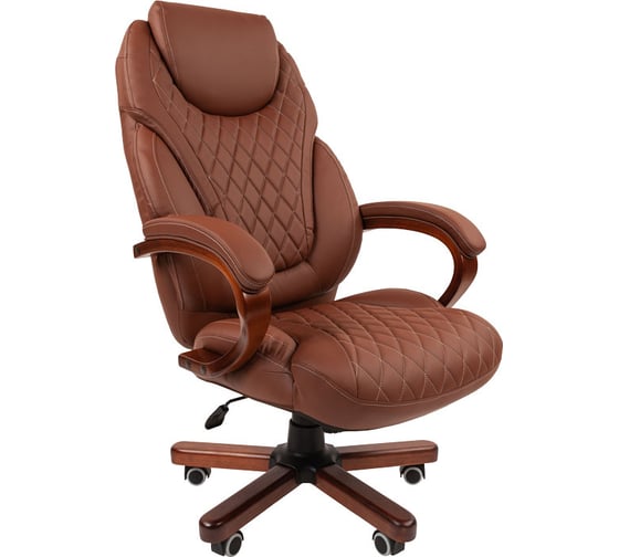 Офисное кресло CHAIRMAN 406 экопремиум коричневое N 00-07117086