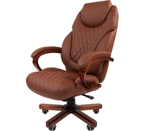 Офисное кресло CHAIRMAN 406 экопремиум коричневое N 00-07117086