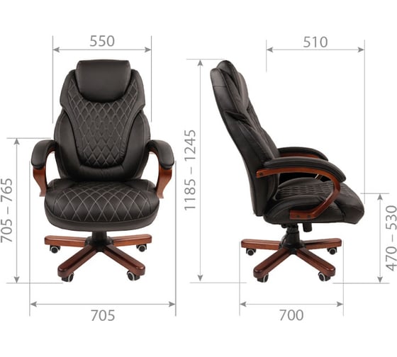 Офисное кресло CHAIRMAN 406 экопремиум черное N 00-07117089
