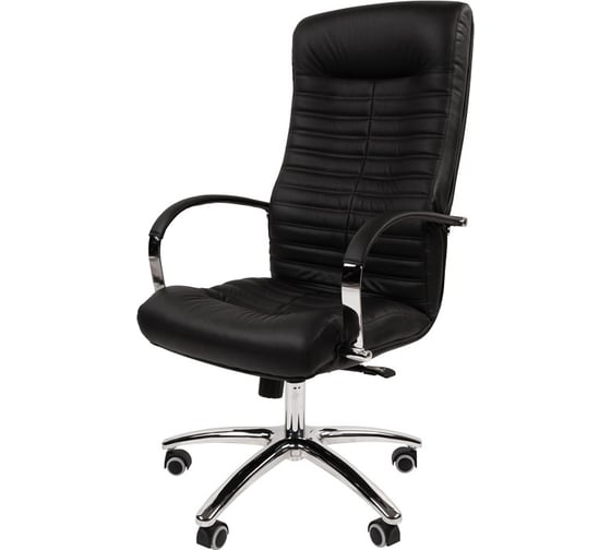 Офисное кресло CHAIRMAN 480 натуральная кожа/экокожа черный N 00-07117595