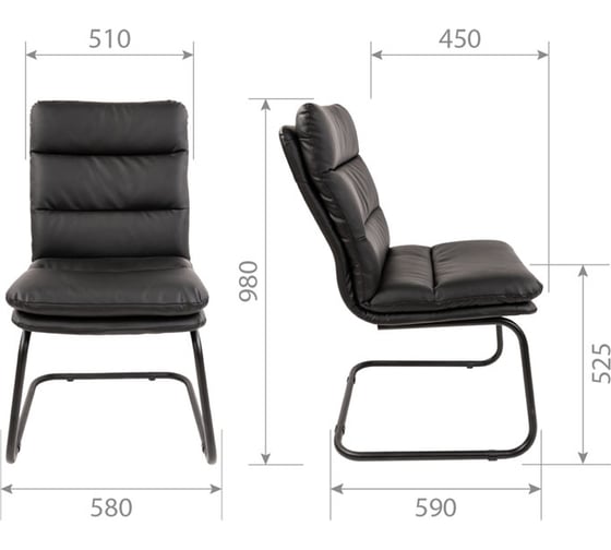Офисное кресло CHAIRMAN 919V экопремиум черный 00-07111592