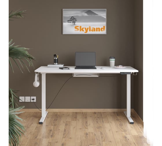 Письменный стол SKYLAND XTEN -UP at-003 белый/белый, 1400x700x730/1210 00-07125085