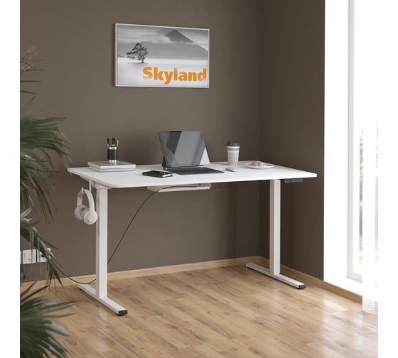 Письменный стол SKYLAND XTEN -UP at-003 белый/белый, 1400x700x730/1210 00-07125085