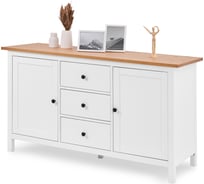 Сервант Лузалес КЫМÖР 157х89х47, белый/светло-коричневый 5031010111