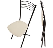 Стул MODULE`S TYLE Сириус складной, ваниль крап/черный глянцевый ВИ0012