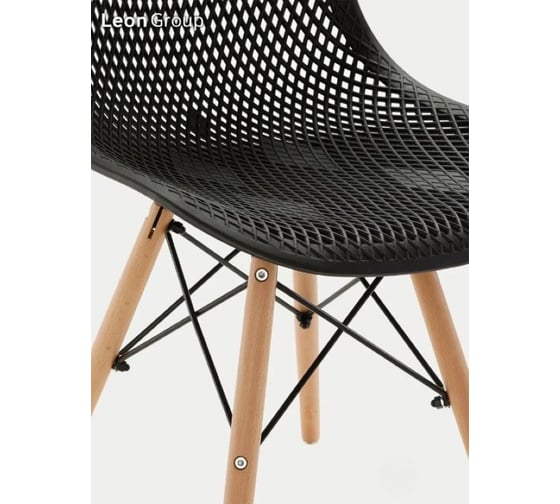 Стул LEON GROUP ажурный eames dsw, черный, 1 шт. LEON1801A-BL1