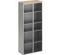 Шкаф MODER flash большие алюминиевые двери цвет rovere cafe FLS332.E