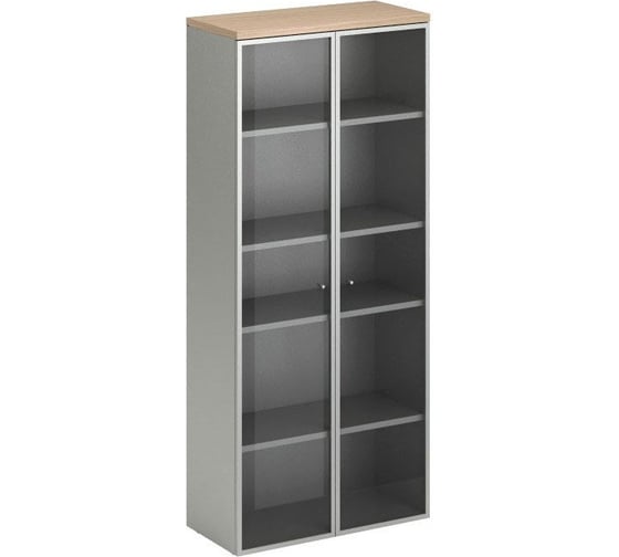 Шкаф MODER flash большие алюминиевые двери цвет rovere cafe FLS332.E