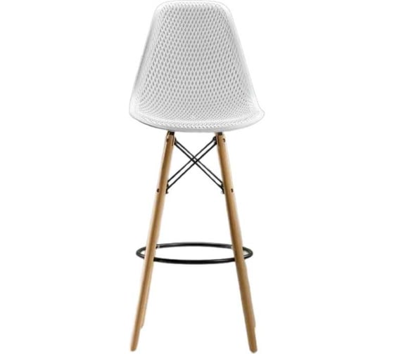 Барный стул LEON GROUP ажурный, в стиле eames dsw, белый, 1 шт. LEON1801BA-WH1
