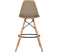 Барный стул LEON GROUP ажурный, в стиле eames dsw, бежевый, 1 шт. LEON1801BA-BE1