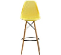 Барный стул LEON GROUP ажурный, в стиле eames dsw, желтый, 1 шт. LEON1801BA-YE1