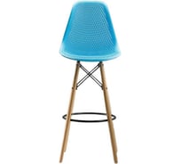 Барный стул LEON GROUP ажурный, в стиле eames dsw, голубой, 1 шт. LEON1801BA-BLU1