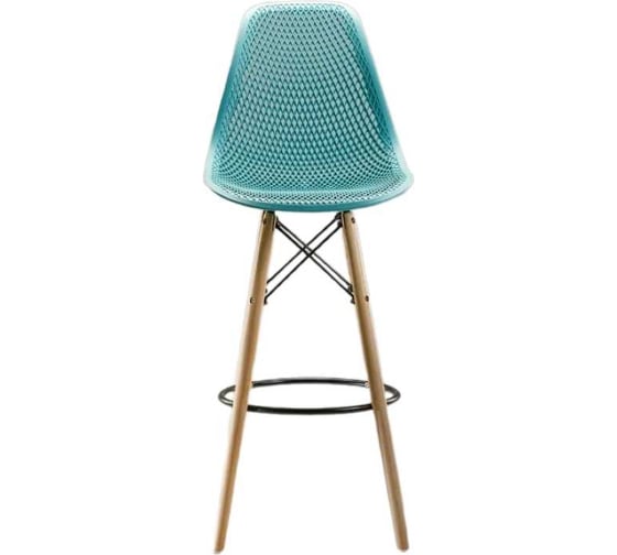 Барный стул LEON GROUP ажурный, в стиле eames dsw, бирюзовый, 1 шт. LEON1801BA-TU1 1