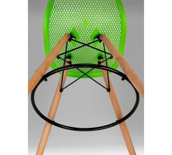 Барный стул LEON GROUP ажурный, в стиле eames dsw, салатовый, 1 шт. LEON1801BA-GREEN1