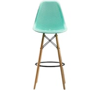 Барный стул LEON GROUP ажурный, в стиле eames dsw, мятный, 1 шт. LEON1801BA-GR1