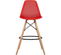 Барный стул LEON GROUP ажурный, в стиле eames dsw, красный, 1 шт. LEON1801BA-DRED1