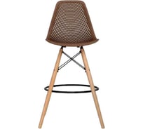 Барный стул LEON GROUP ажурный, в стиле eames dsw, коричневый, 1 шт. LEON1801BA-BR1