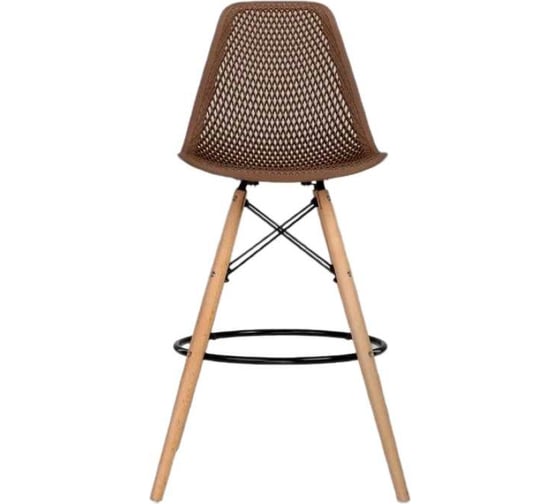 Барный стул LEON GROUP ажурный, в стиле eames dsw, коричневый, 1 шт. LEON1801BA-BR1 1
