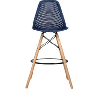 Барный стул LEON GROUP ажурный, в стиле eames dsw, темно-синий, 1 шт. LEON1801BA-DBL1