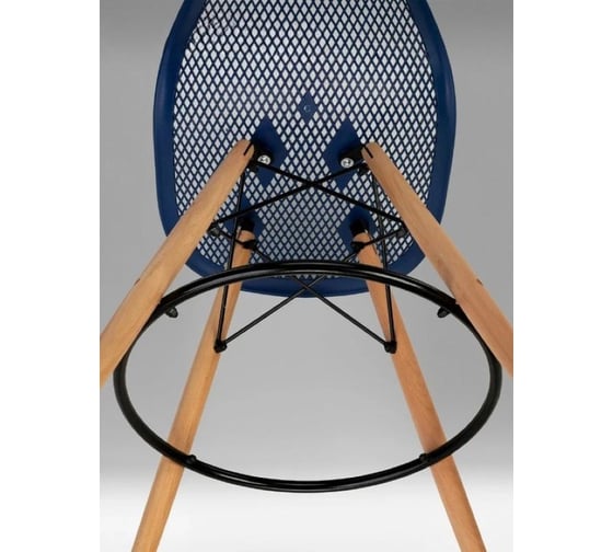 Барный стул LEON GROUP ажурный, в стиле eames dsw, темно-синий, 1 шт. LEON1801BA-DBL1