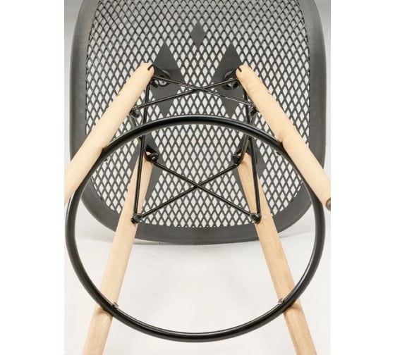 Барный стул LEON GROUP ажурный, в стиле eames dsw, серый, 1 шт. LEON1801BA-GREY1