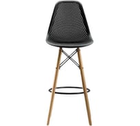 Барный стул LEON GROUP ажурный, в стиле eames dsw, черный, 1 шт. LEON1801BA-BL1