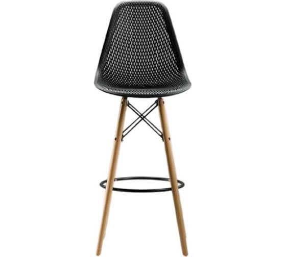 Барный стул LEON GROUP ажурный, в стиле eames dsw, черный, 1 шт. LEON1801BA-BL1 1