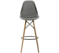 Барный стул LEON GROUP ажурный, в стиле eames dsw, темно-серый, 1 шт. LEON1801BA-DG1
