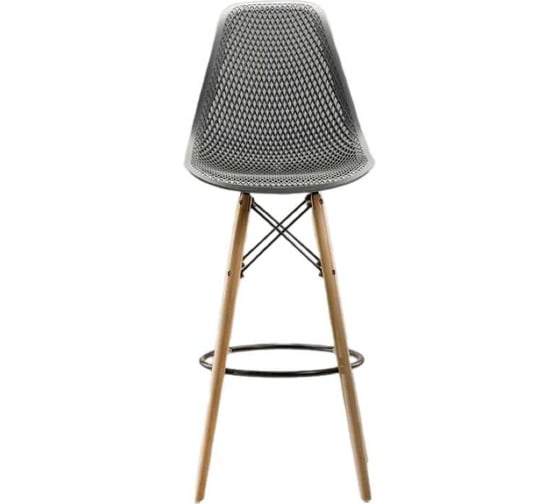 Барный стул LEON GROUP ажурный, в стиле eames dsw, темно-серый, 1 шт. LEON1801BA-DG1 1