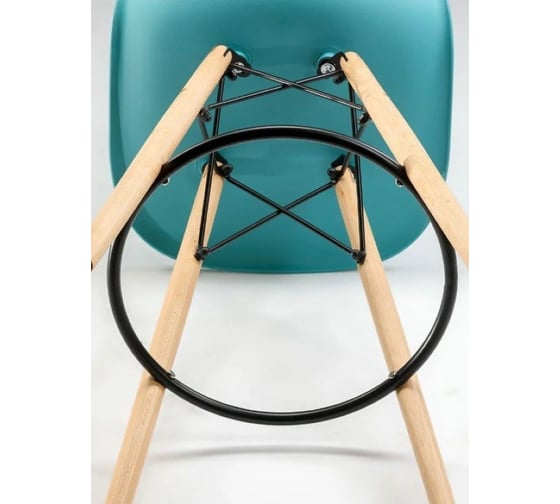 Барный стул LEON GROUP в стиле eames dsw, бирюзовый, 1 шт. LEON1801B-TU1