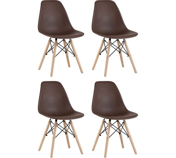 Обеденный стул для кухни Стул Груп dsw style v коричневый, разборный фрейм, 4 шт. Y801-V SEAT brown BOX