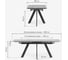 Стол Woodville невис 140(200)х80x76 creto statuario cara polished черный 553538 2