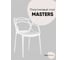 Обеденный стул для кухни Стул Груп masters пластик, белый Y824 white 2