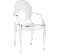 Обеденный стул для кухни Стул Груп victoria ghost с подлокотниками, пластик, прозрачный XH-8072 transp