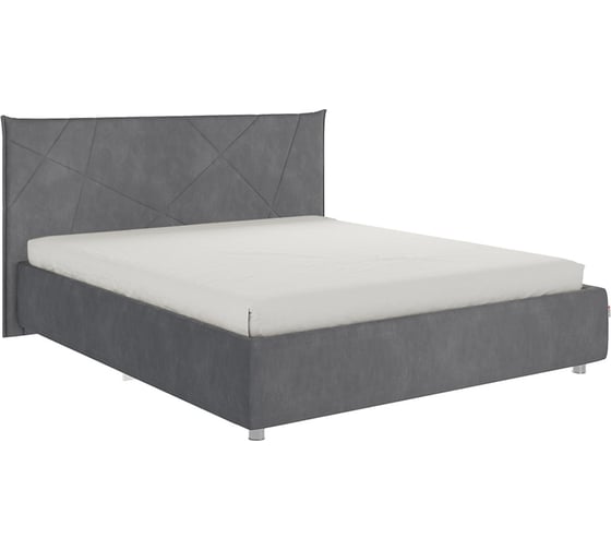 Кровать Woodville бест 160x200 велюр графит с основанием 524150 1