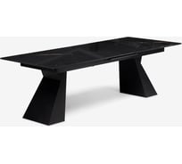 Стеклянный стол Woodville денхольм 240(290)х100x75, обсидиан/черный 553549