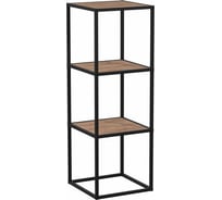 Стеллаж НАЙДИ 3, 400x400x1164 мм, черный муар, лдсп дуб крафт табачный LS3-55004