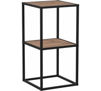 Стеллаж НАЙДИ 2, 400x400x782 мм, черный муар, лдсп дуб крафт табачный LS2-55004