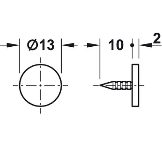 Магнитная защелка Hafele 3-4 кг, артикул 246.13.920, упаковка 10 шт. 246.13.02X