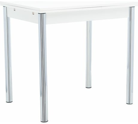 Раздвижной стол Leset Марсель 1Р, металл Хром, Белый 27512